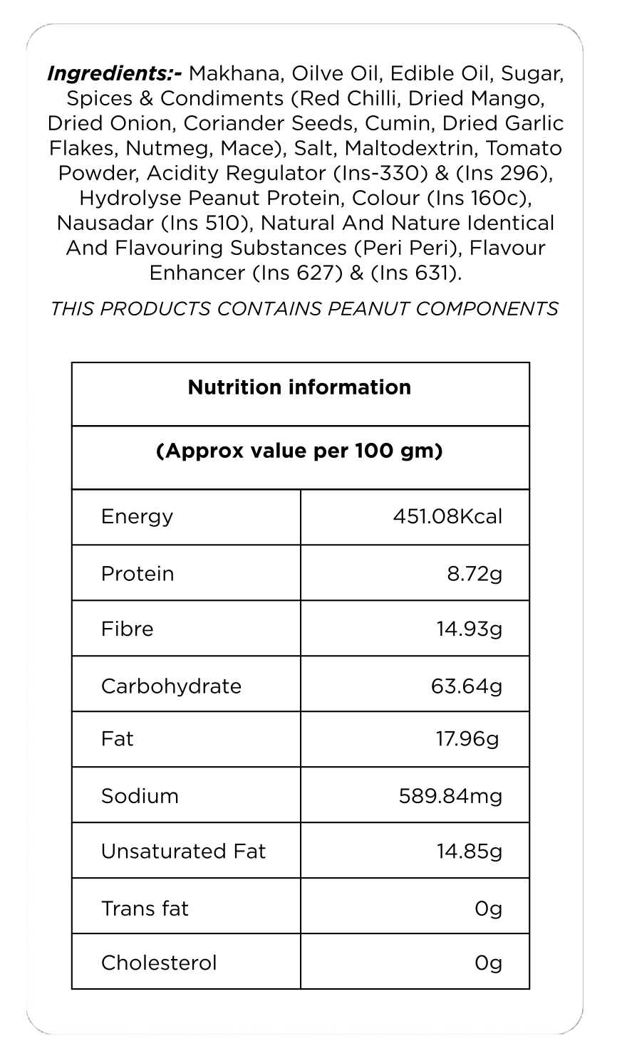 Peri Peri Punch - Roasted Makhana - Image 2
